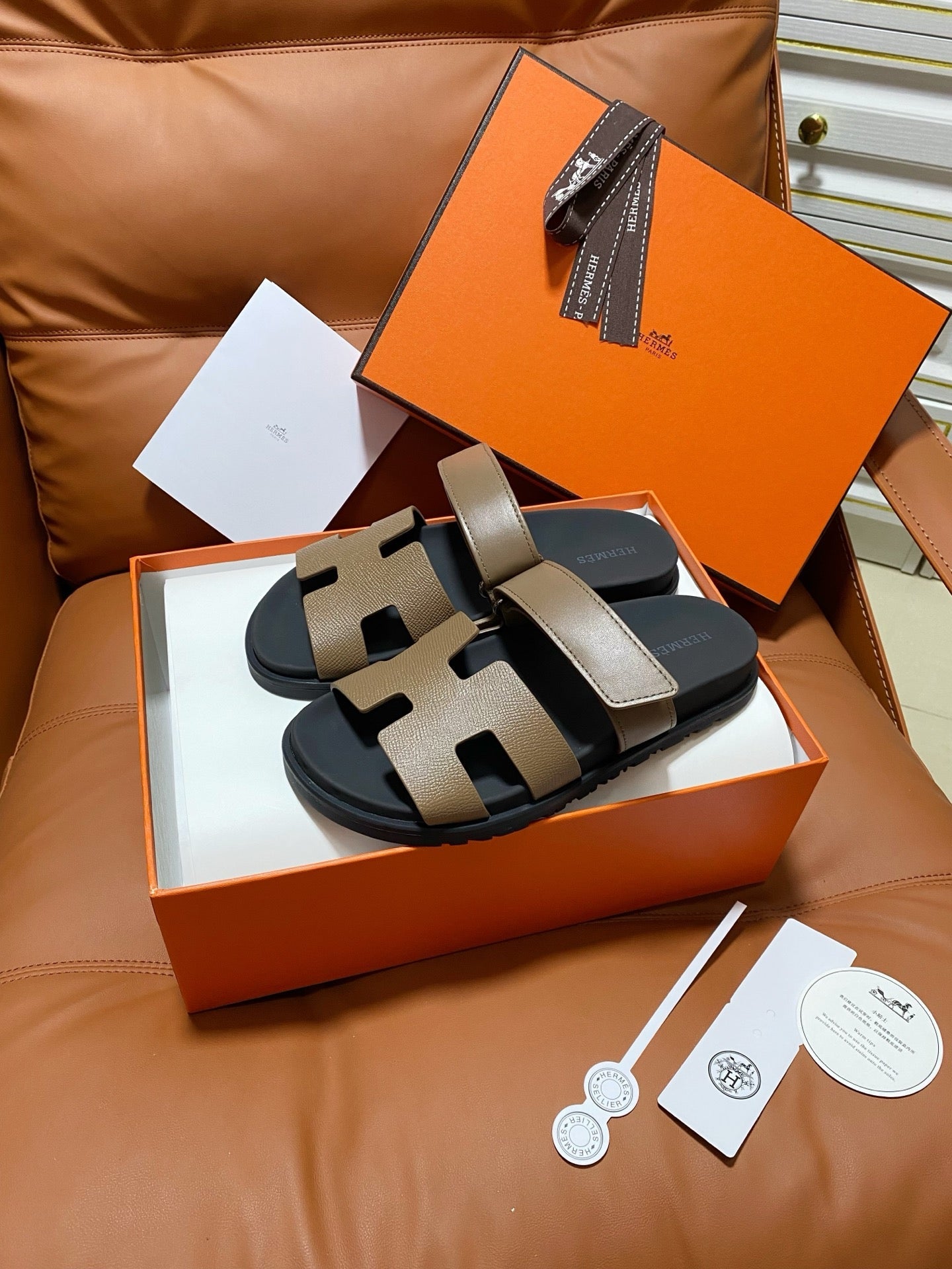 Hermes 2026 Chypre Sandal Sheepskin And Grain Leather 664464