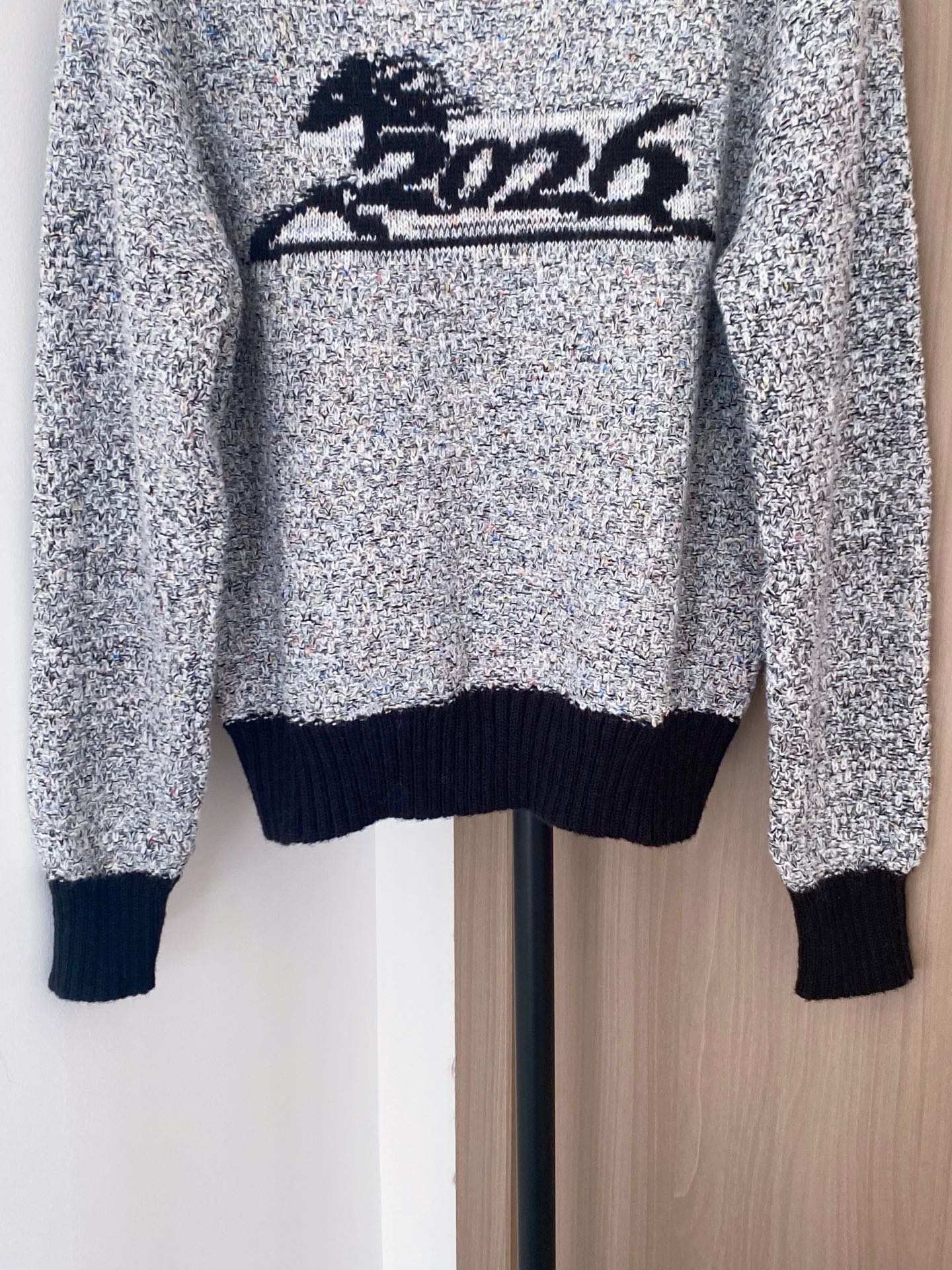 Chanel 2025 Sweater Gray mix Black Wool Cashmere