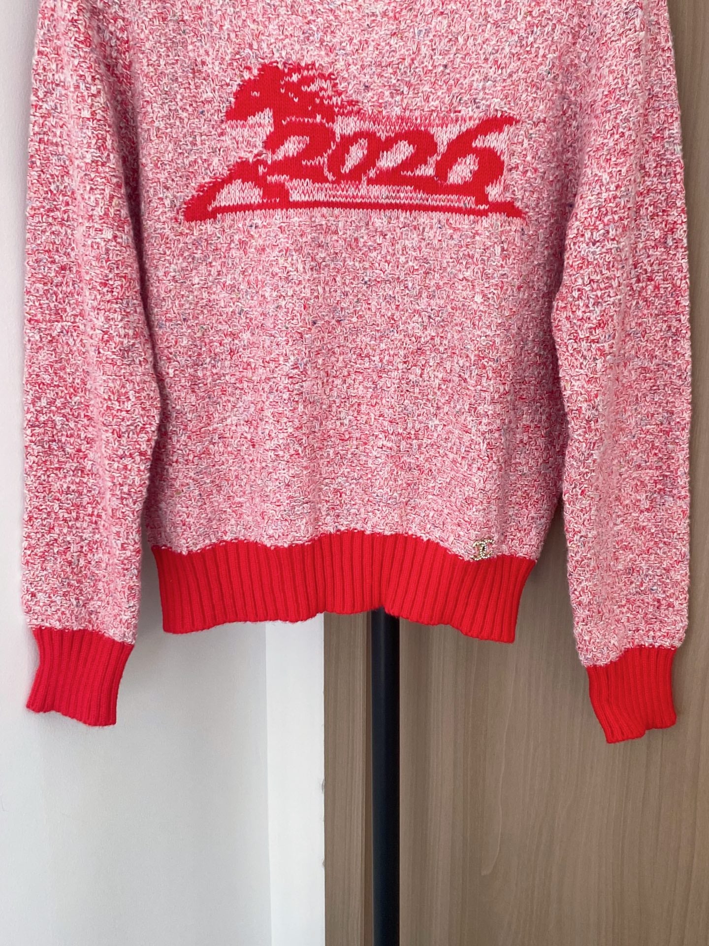 Chanel 2025 Sweater Pink mix Red Wool Cashmere