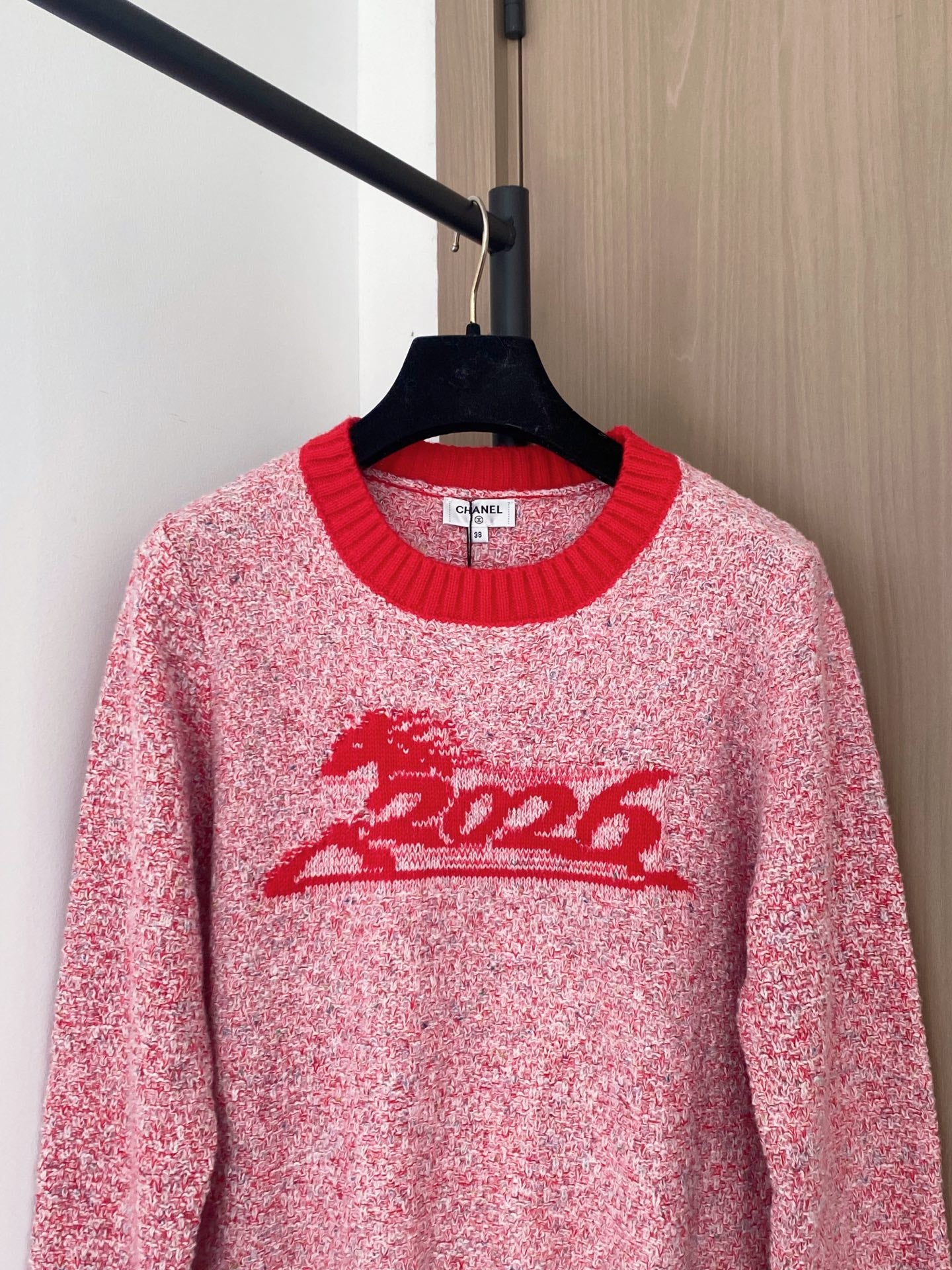Chanel 2025 Sweater Pink mix Red Wool Cashmere