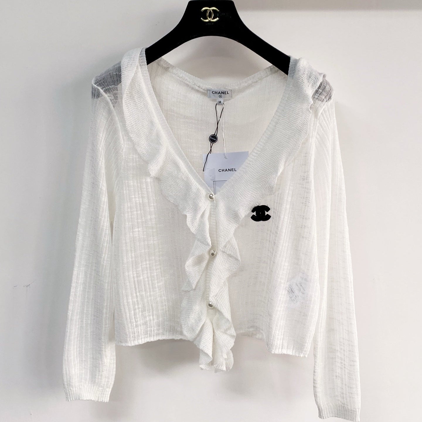 Chanel 2026 Cardigan White Cotton Polyamide 166815