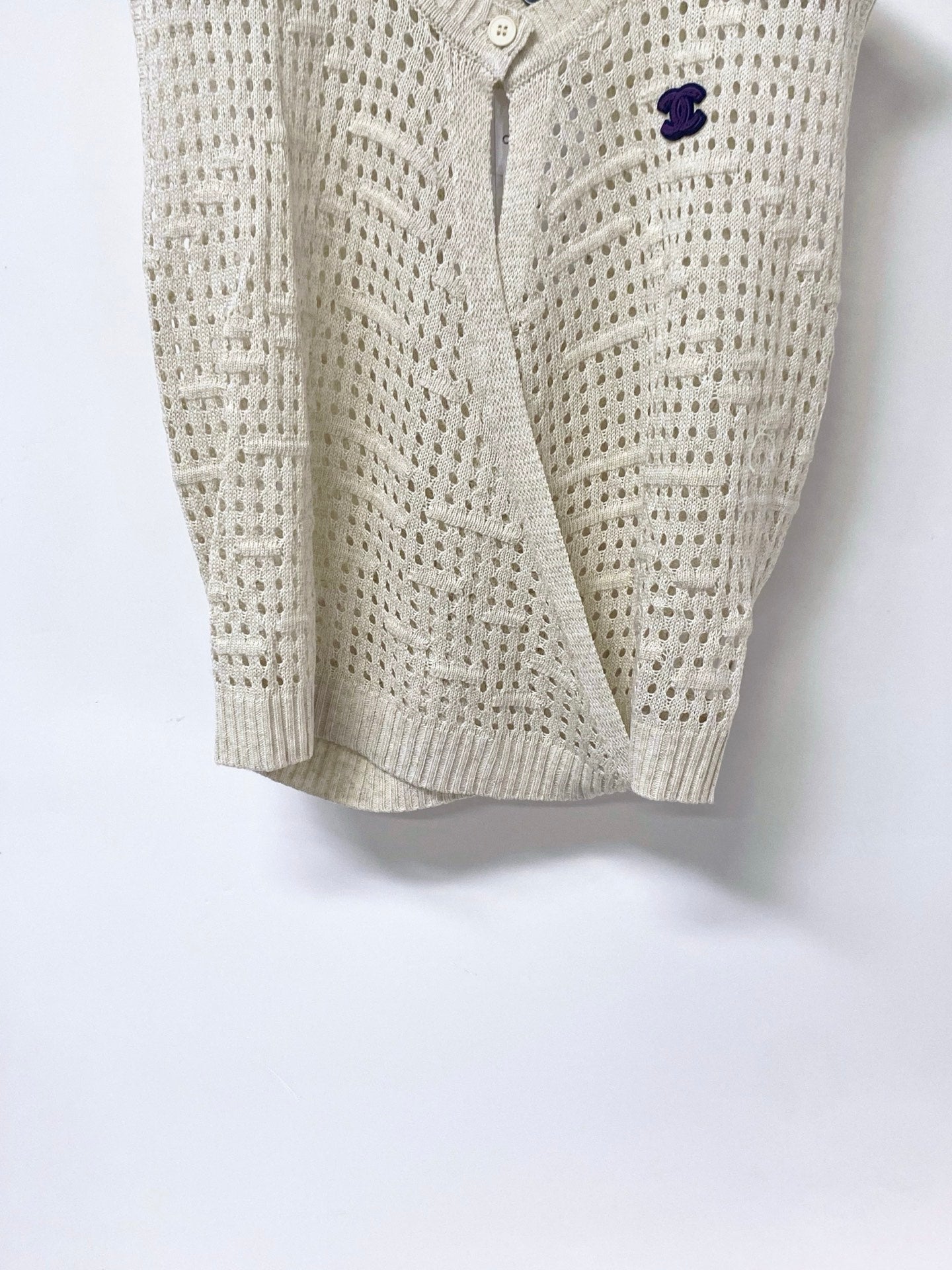Chanel 2026 V-neck Crochet Knit Vest Acrylic 419420