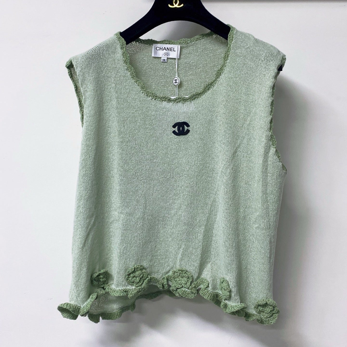 Chanel 2026 Vest Green Wool 772856