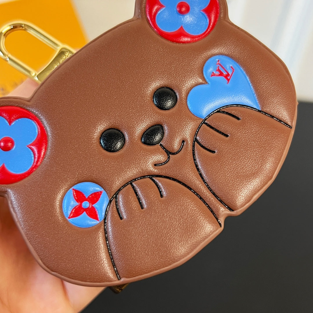 LV Teddy Bear Earphone Bag Charm