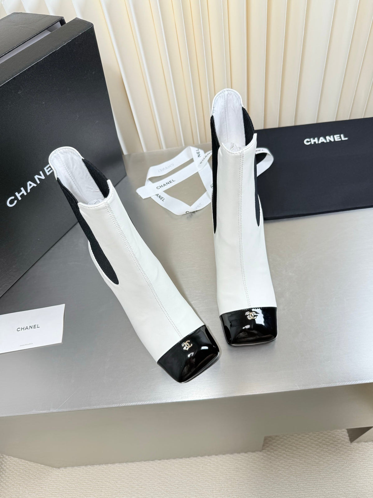 Chanel 2026 Double C Logo Ankle Boots Suede Leather 123400