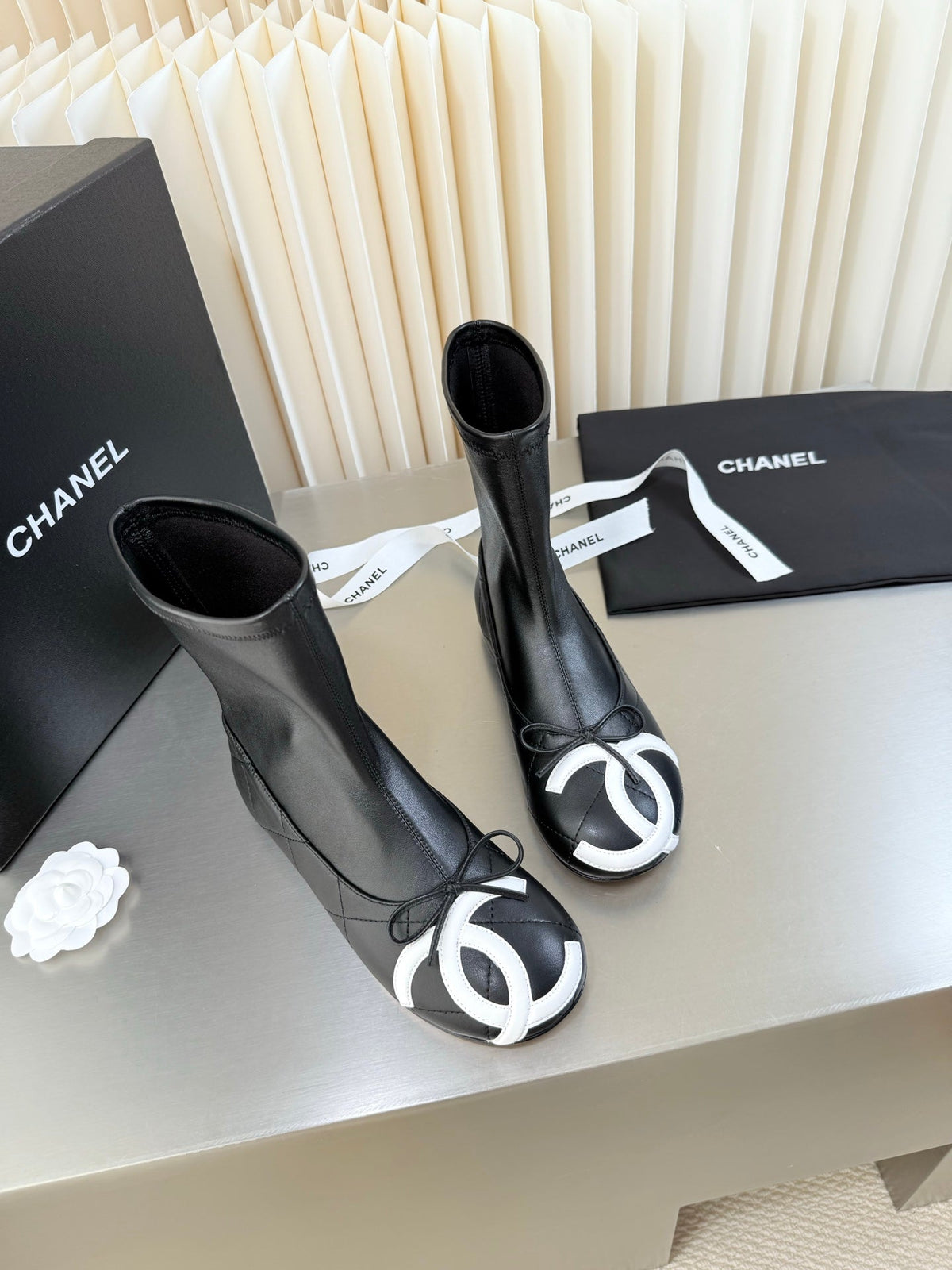 Chanel 2026 Double C Toe Ankle Boots Suede Leather 123420