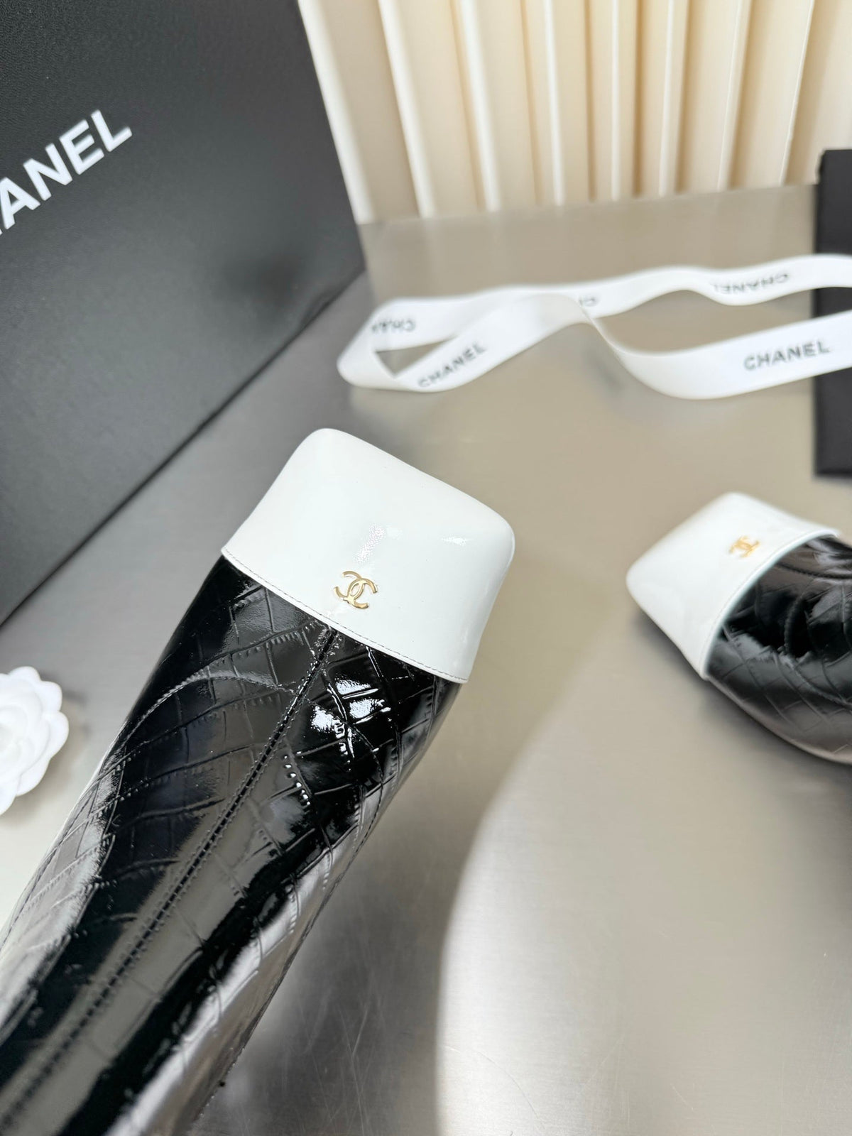 Chanel 2026 Square Toe Ankle Boots 75mm Leather 123426