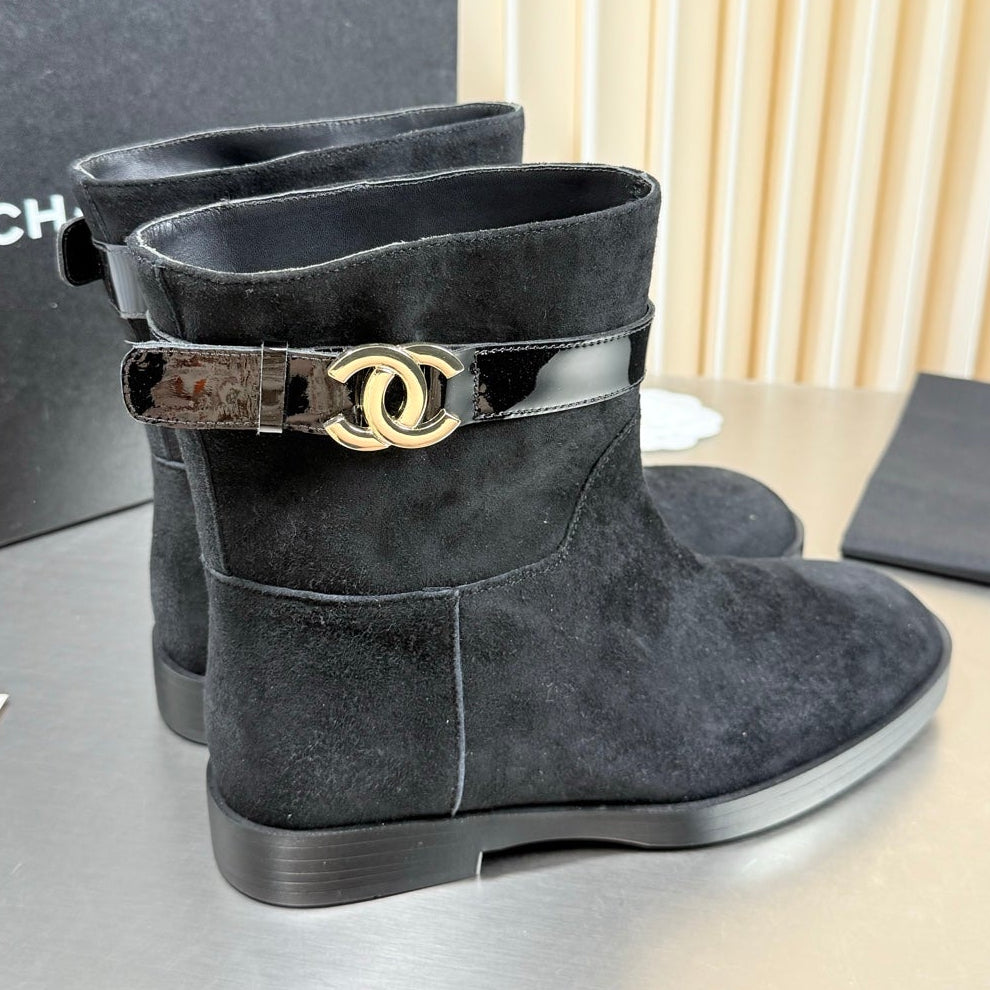 Chanel 2026 Ankle Boots Leather Suede 123437