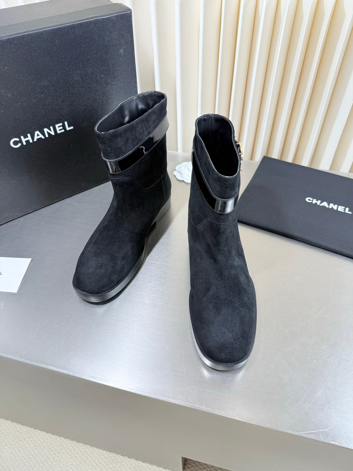 Chanel 2026 Ankle Boots Leather Suede 123437