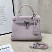 HM Kelly 25cm Mauve Pale Pink Togo Leather Silver Hardware