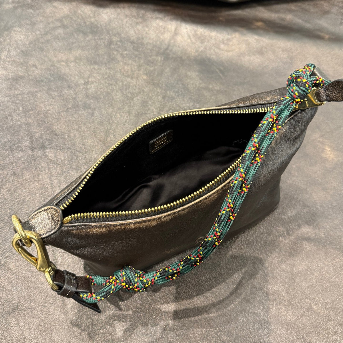 MiuMiu 2026 Aged-Effect Bag 19cm Black Leather