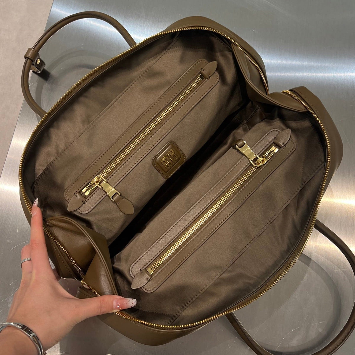 MiuMiu 2026 Beau Large Bag Tundra Leather