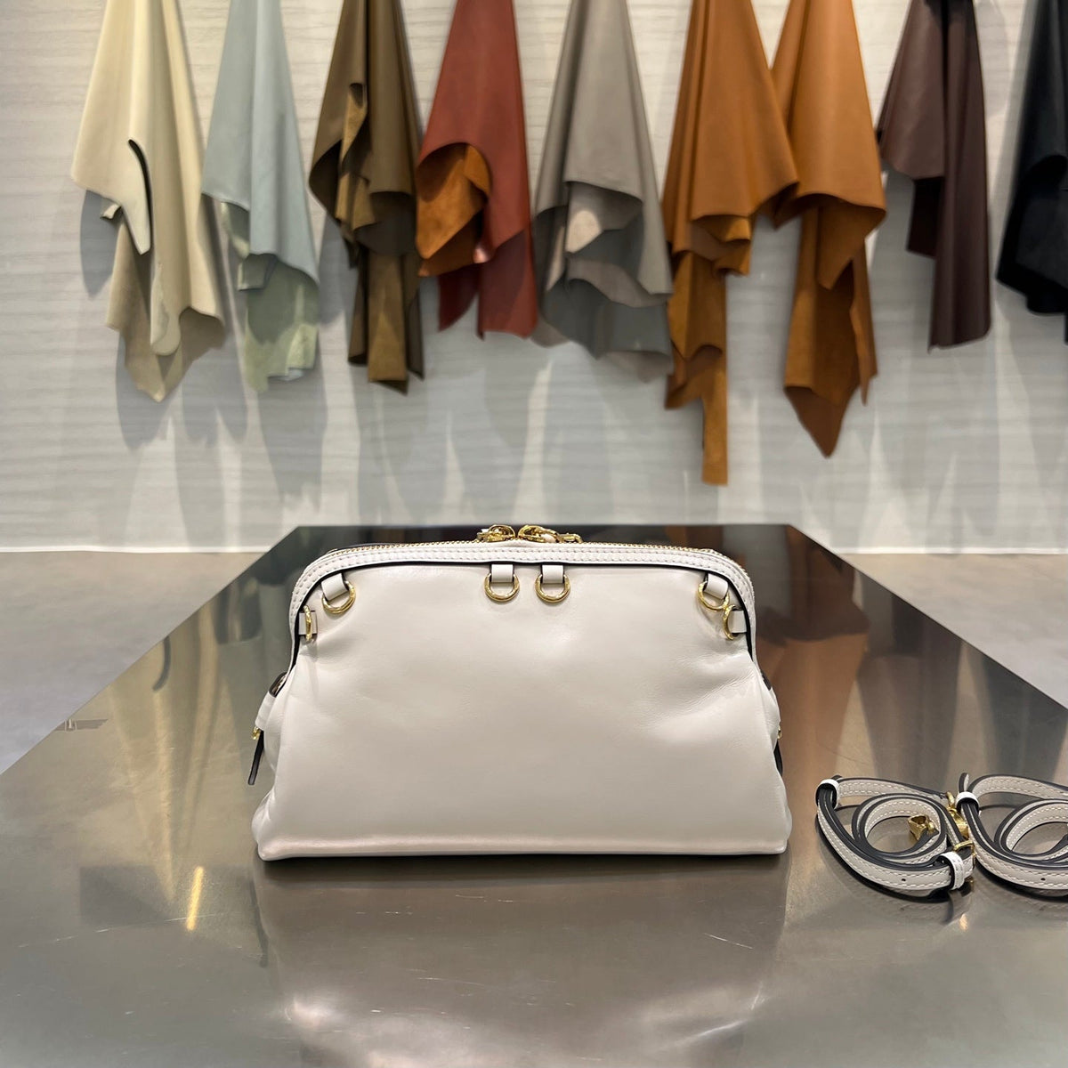 MiuMiu 2026 Caprice Clutch Bag 24cm Leather