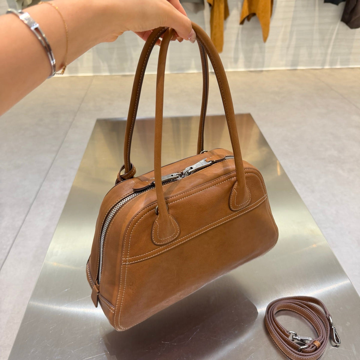 MiuMiu 2026 Vivant Bag Cognac Brown Leather