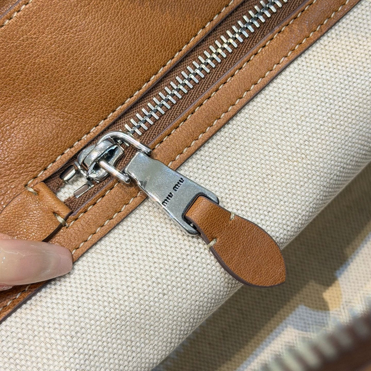 MiuMiu 2026 Vivant Bag Cognac Brown Leather