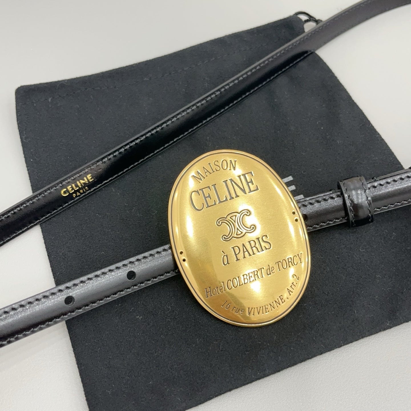 Celine 2026 Arc de Triomphe 13mm Leather Belt