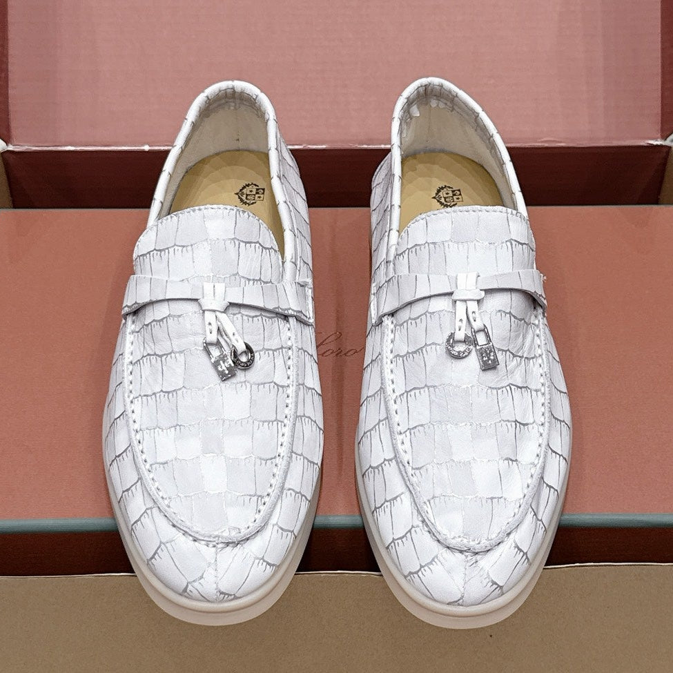 Loro Piana 2026 Crocodile Embossed Loafer Cowhide 923388