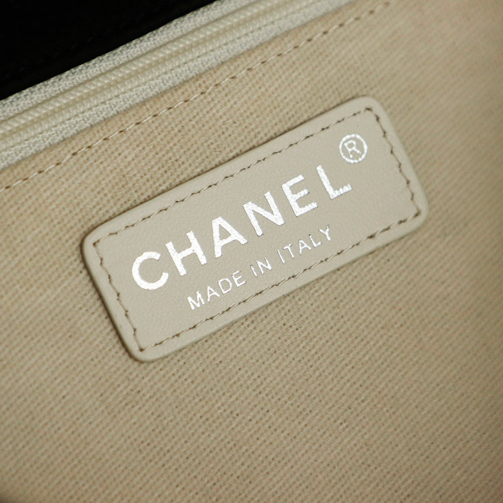 Chanel 25 Classic Single Flap Bag 35cm Black Leather 323477