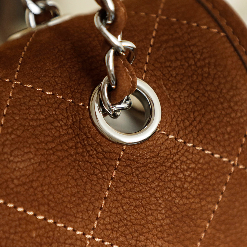 Chanel 25 Classic Single Flap Bag 35cm Brown Leather 323479