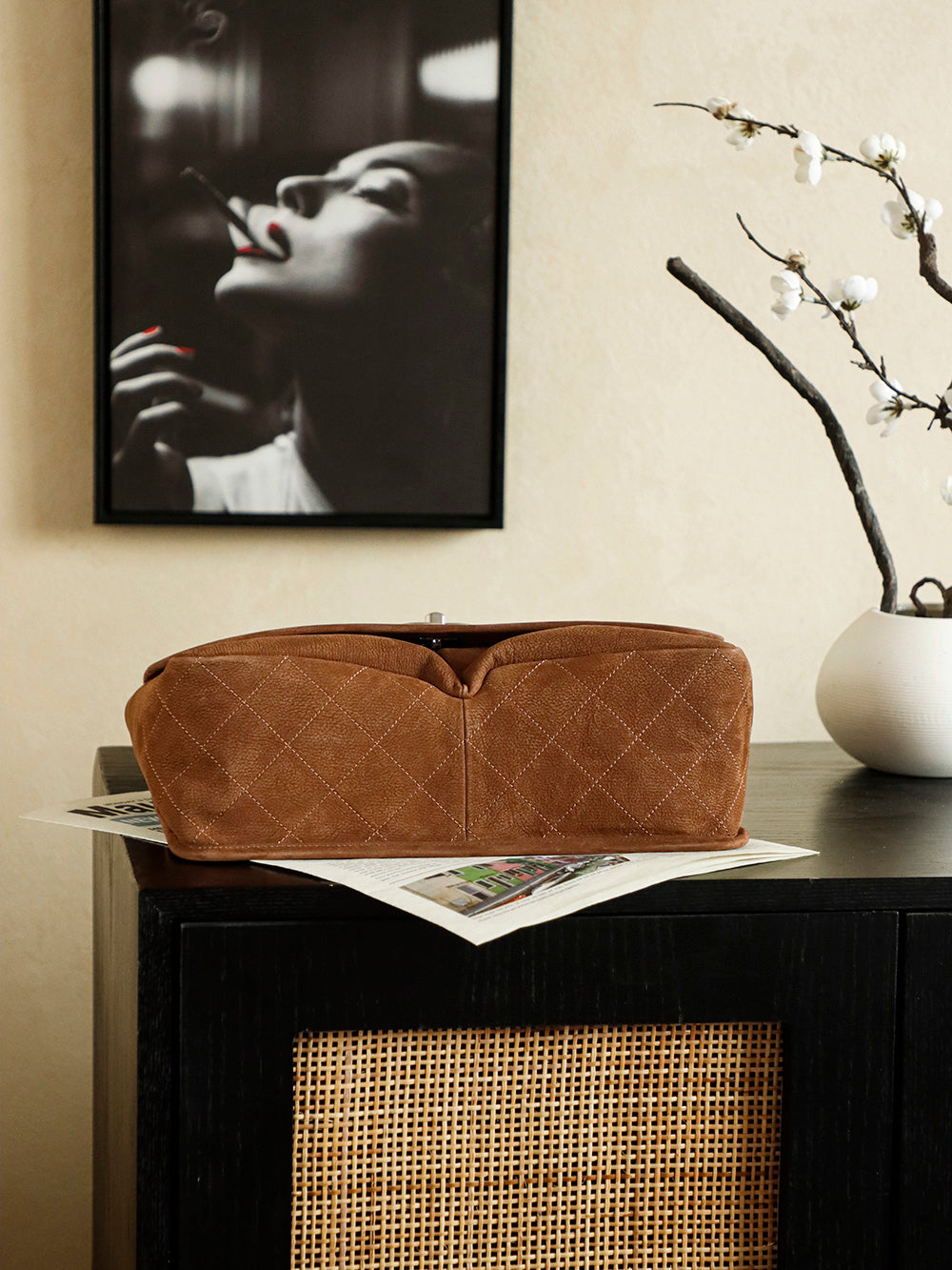 Chanel 25 Classic Single Flap Bag 35cm Brown Leather 323479