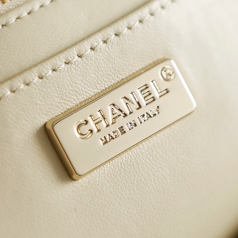 Chanel 2026 Camellia Bag 20cm Woven Leather