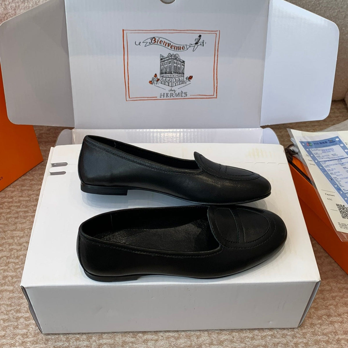 HM Julia Loafer In Black Lambskin 997929