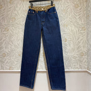 Gucci Old Flower Waist Jeans Blue Cotton