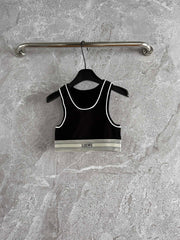 Joewe Sport Vest Black White Cotton
