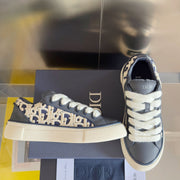 CD B33 Sneaker - Limited And Numbered Edition 40mm Charcoal Blue Oblique Jacquard And Cowhide