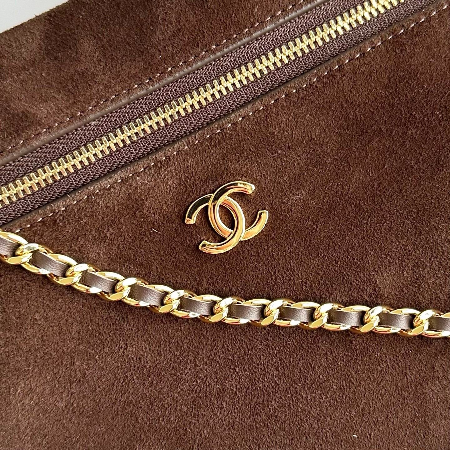 Chanel 2026 Vanity Bag With Chain Suede Leather