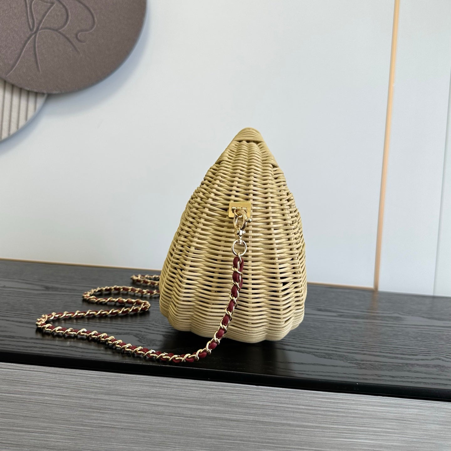 Chanel 2026 Structured Basket Bag Beige Wicker Leather