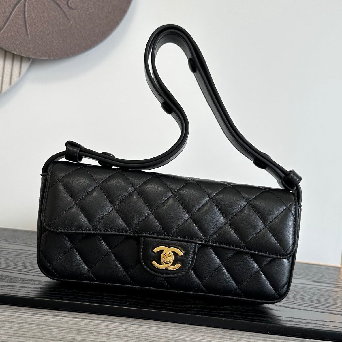 Chanel 2026 Flap Bag 25cm Black Lambskin With Gold Hardware