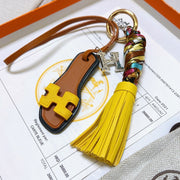 HM Oran Sandal Charm Brown mix Yellow Lambskin