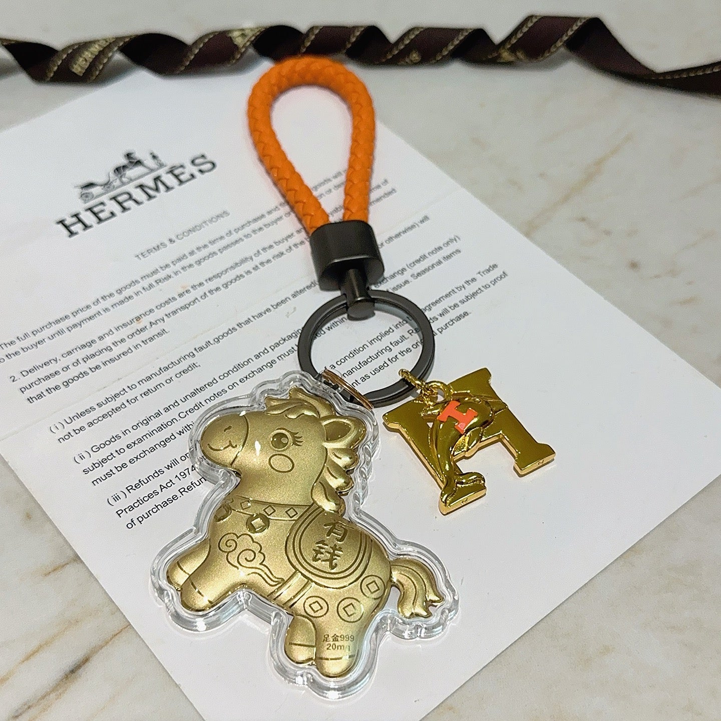 HM Gold Horse Charm