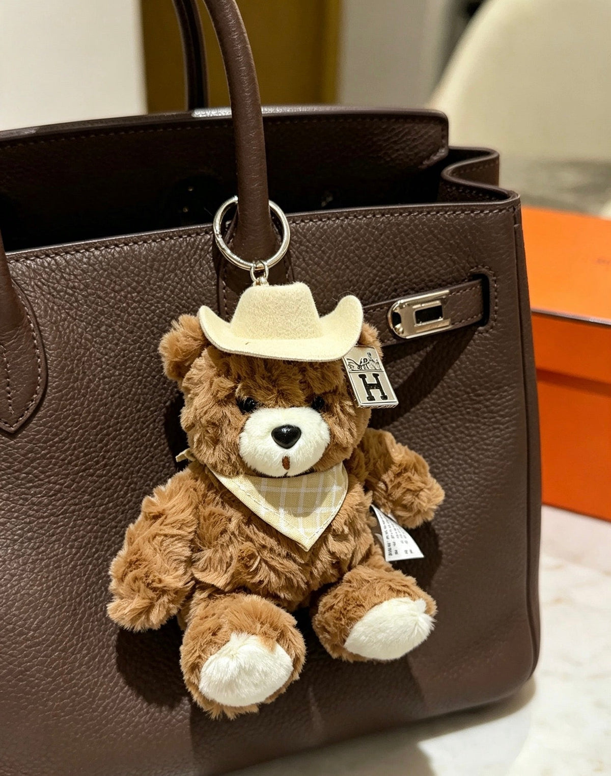 Hermes Cowboy Teddy Bear Charm