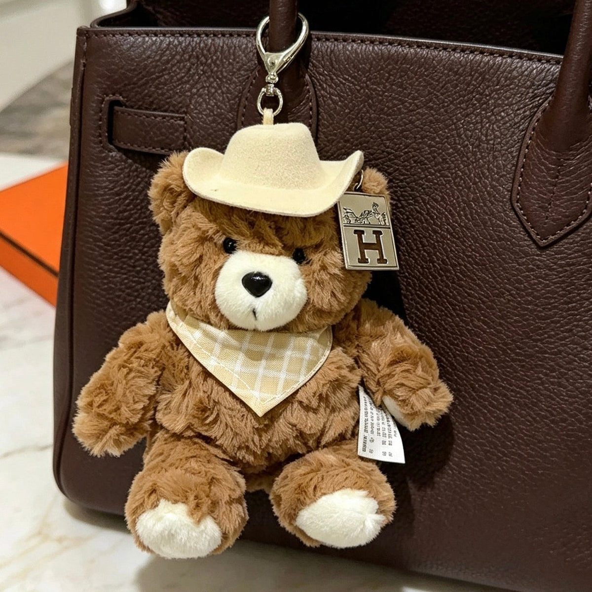 Hermes Cowboy Teddy Bear Charm