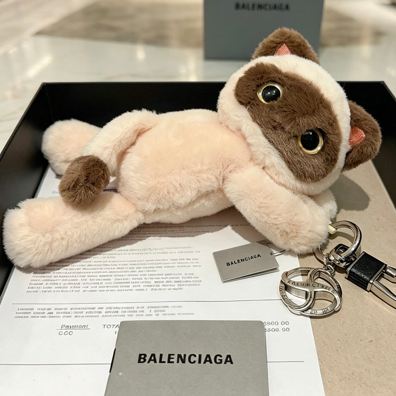 Balenciaga Plush Cat Charm