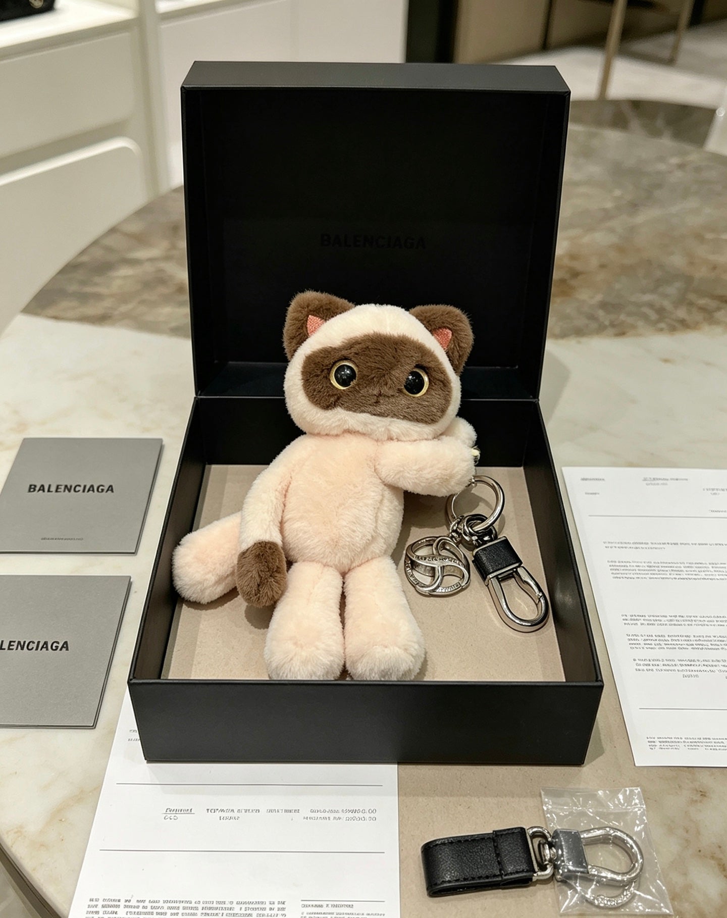 Balenciaga Plush Cat Charm