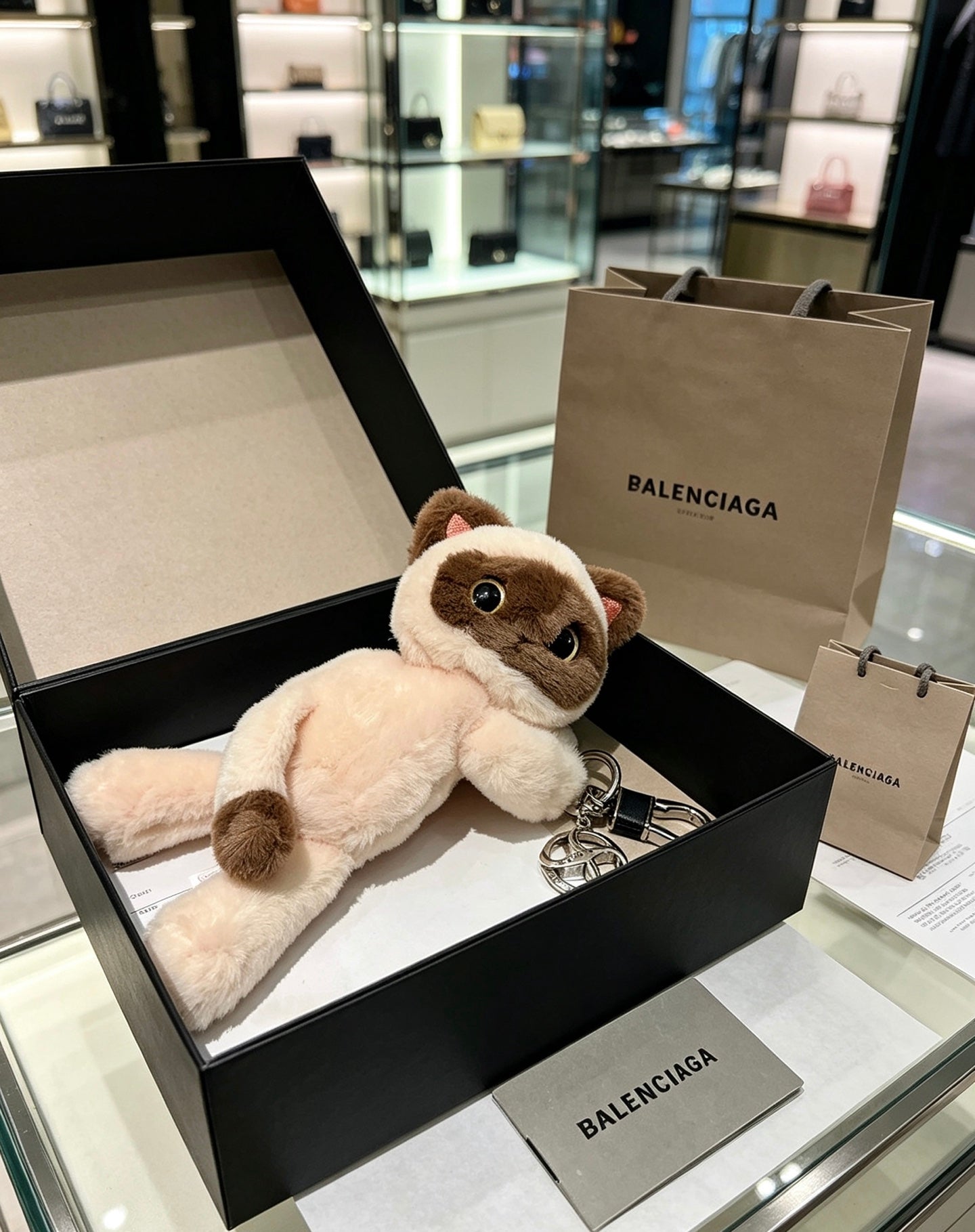Balenciaga Plush Cat Charm