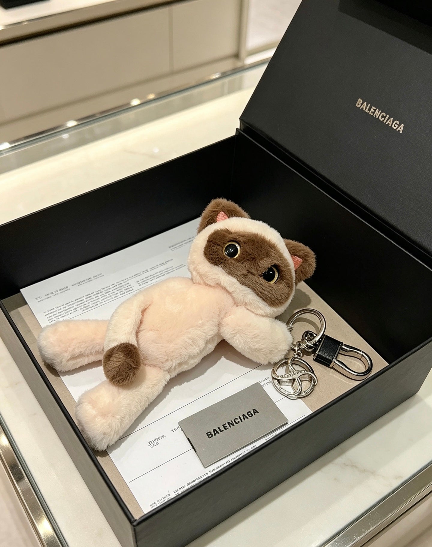 Balenciaga Plush Cat Charm
