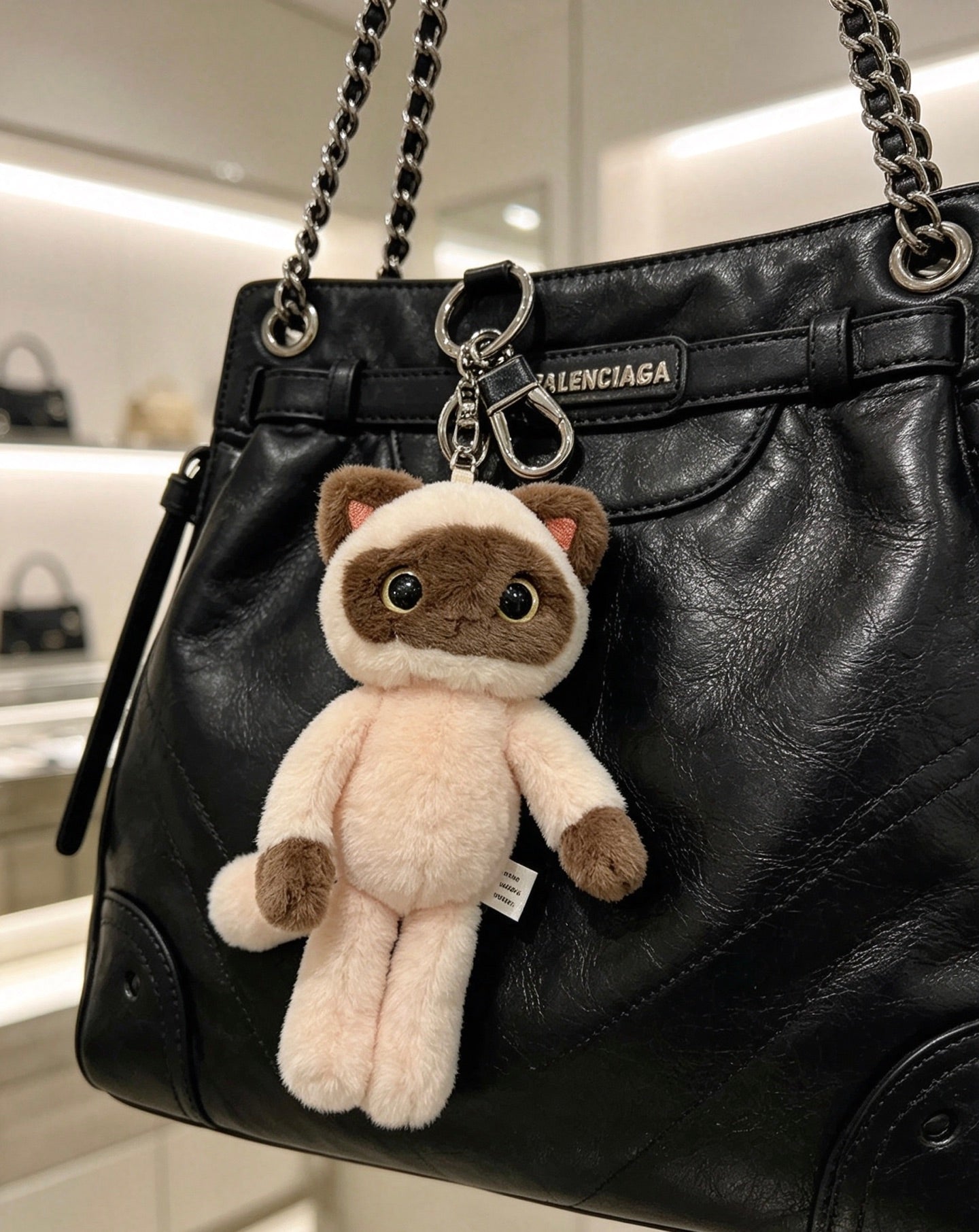 Balenciaga Plush Cat Charm