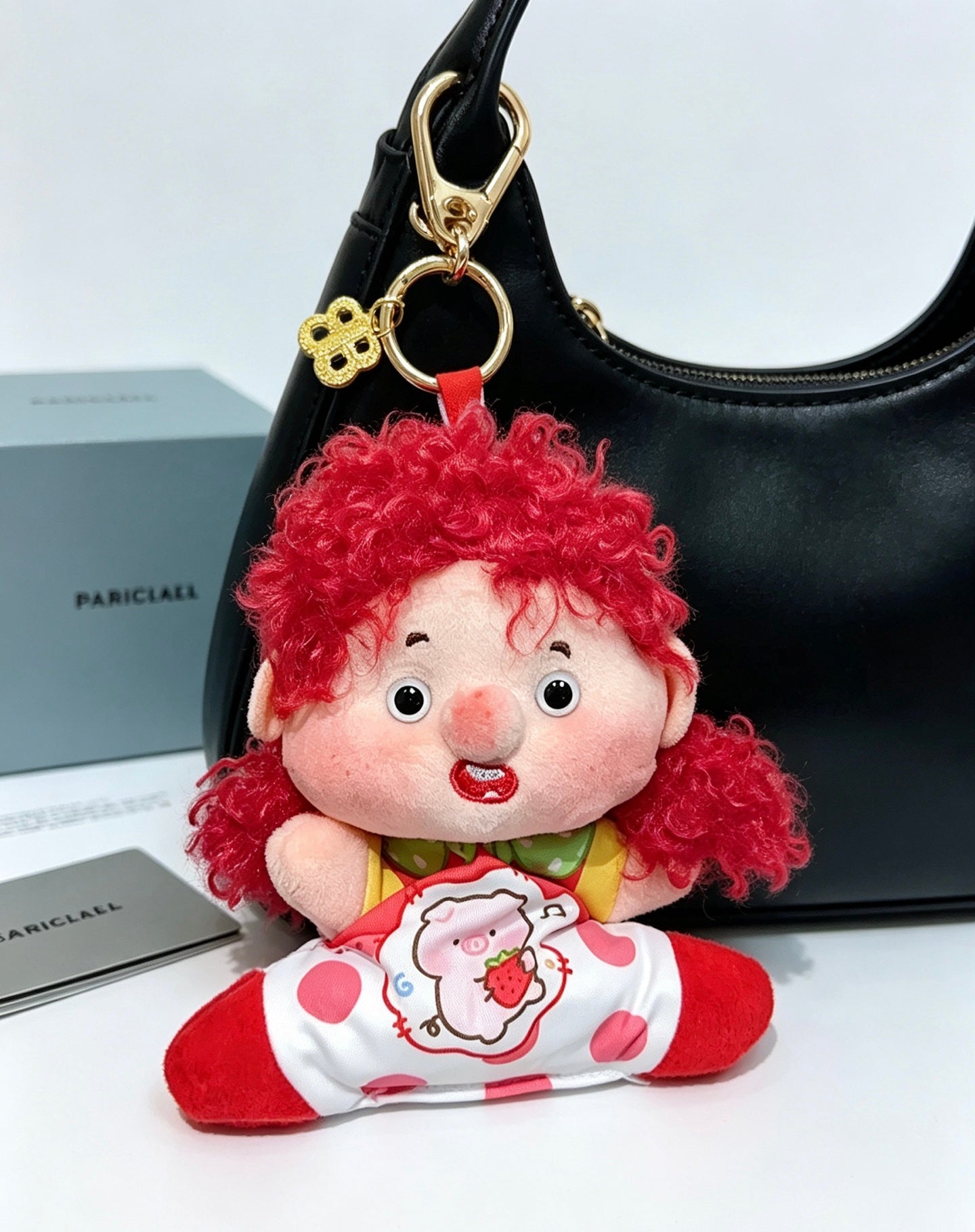 Balenciaga Cute Red-haired Curly Doll Charm