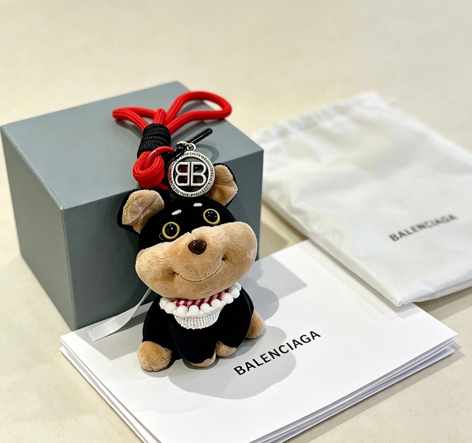 Balenciaga Plush Puppy Charm