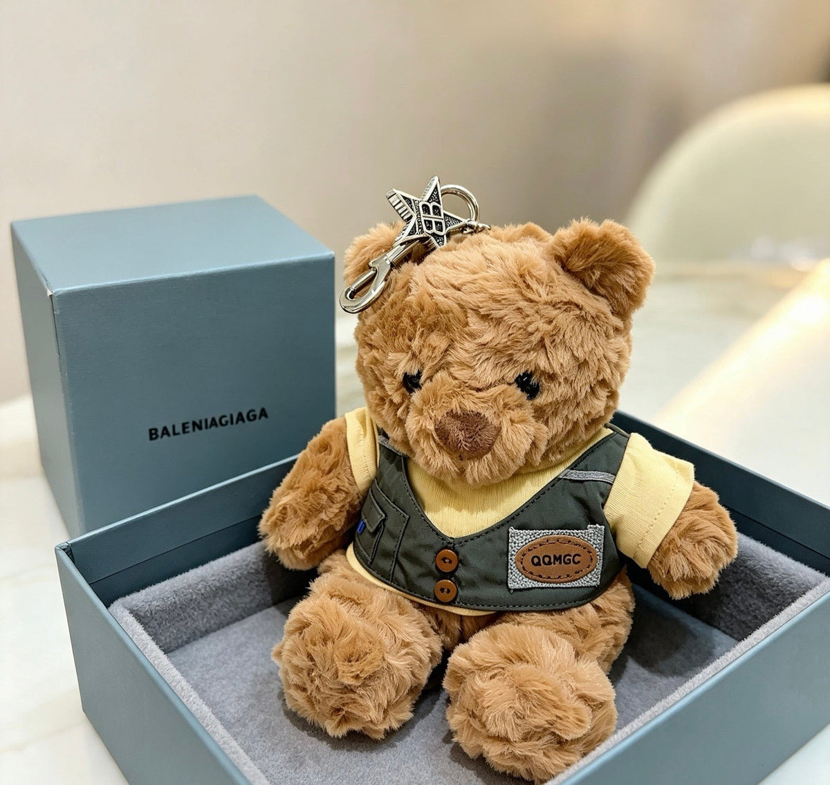 Balenciaga Brown Plush Bear Charm