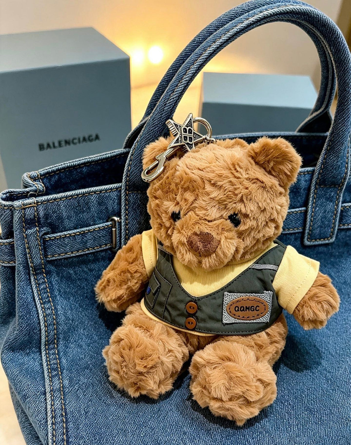 Balenciaga Brown Plush Bear Charm