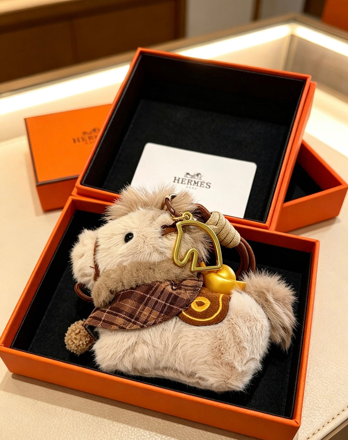 Hermes Wool Horse Charm
