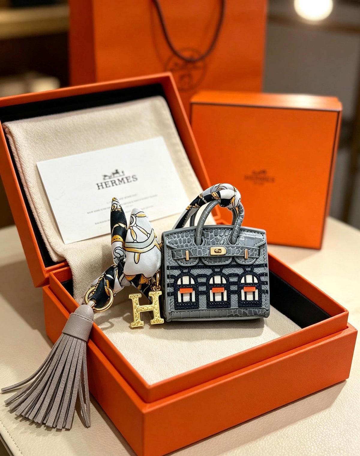 Hermes Mini Birkin 20 Faubourg Bag Charm