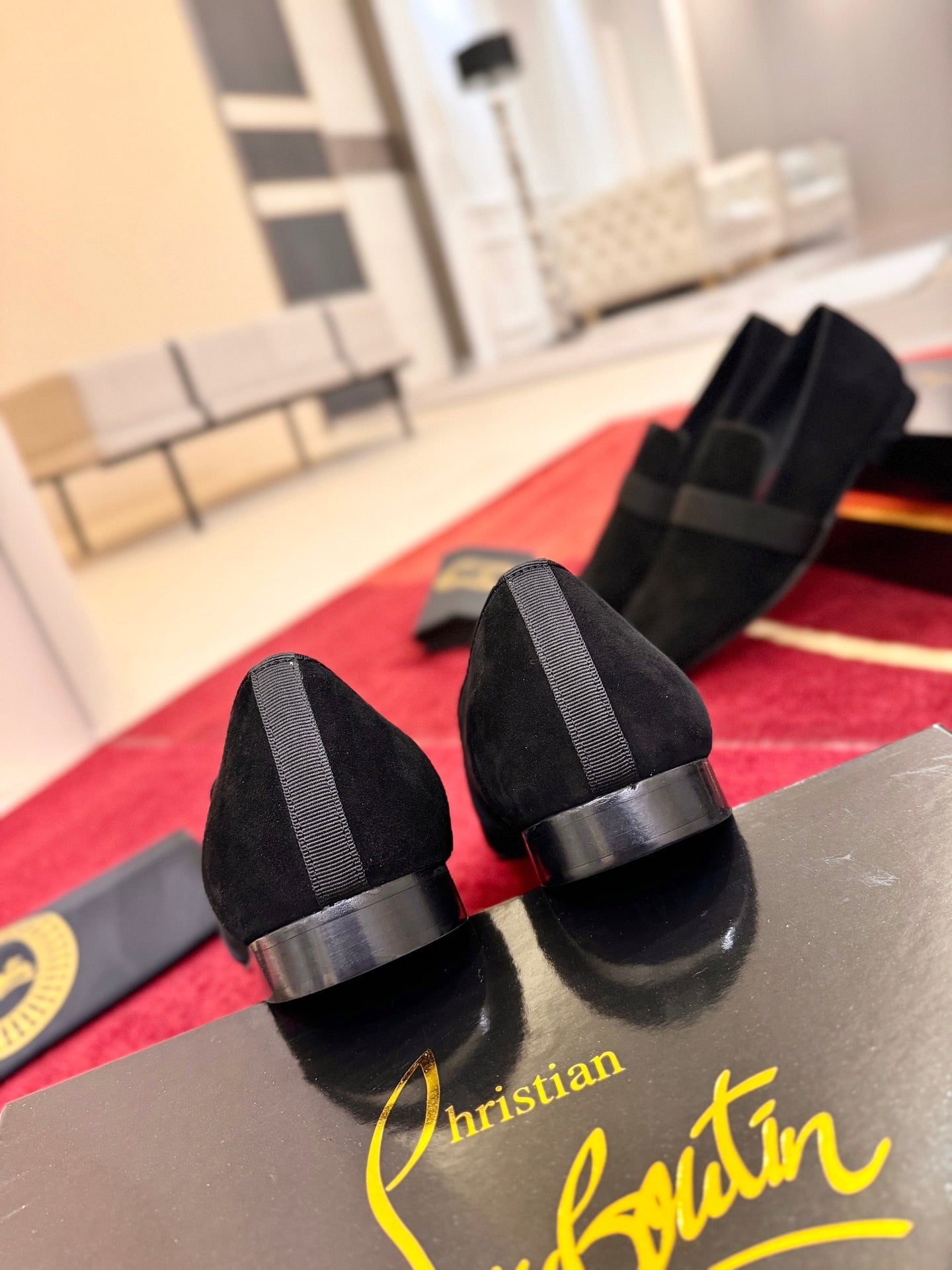 Christian Louboutin Dandydeco Velvet Loafer Suede 863842
