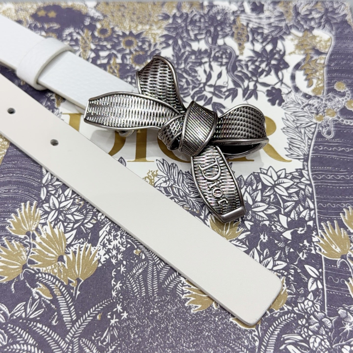 Dior 2026 Bow Belt 2.0cm Grain Cowhide