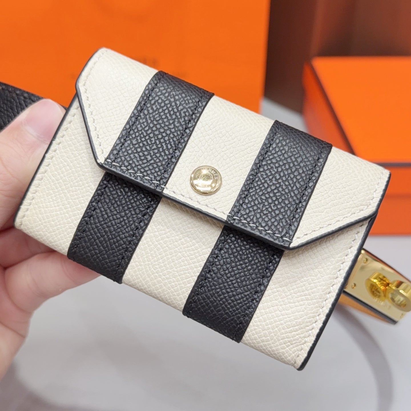 Hermes 2026 Kelly Pocket Bayadere Belt 18mm Leather 216166